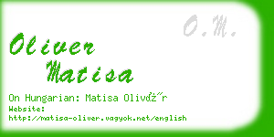 oliver matisa business card